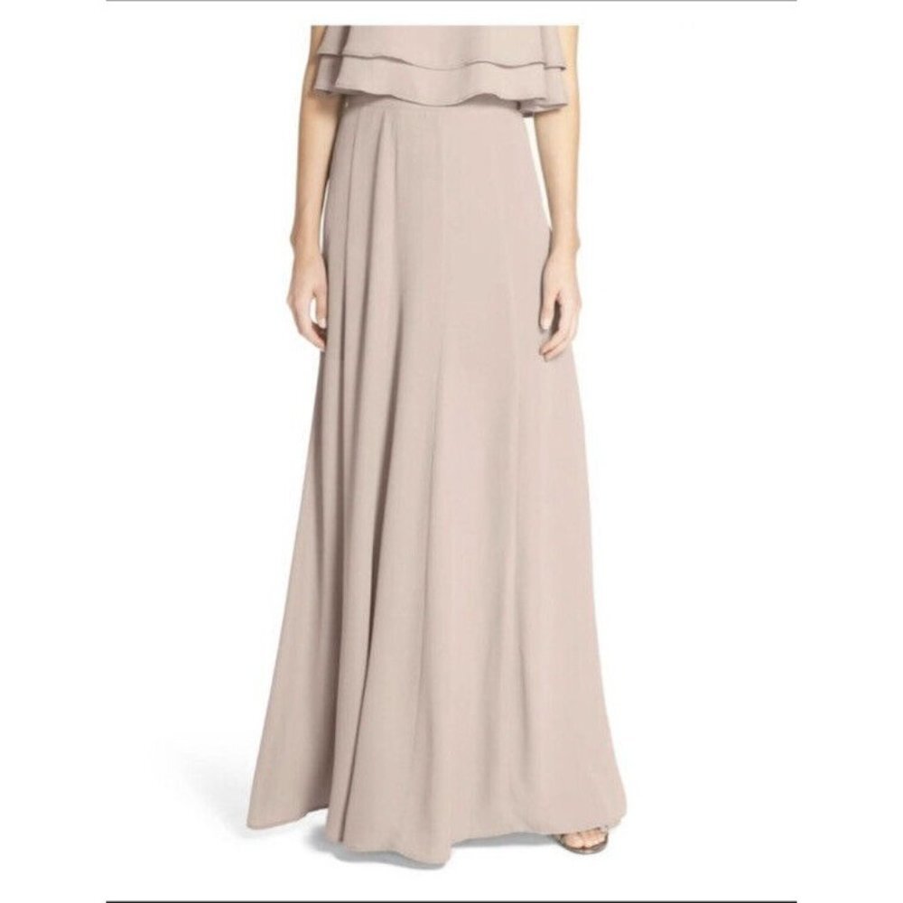 Show‎ Me Your Mumu Womens Princess Ariel Ball Gown Skirt Beige Maxi Zipper L New